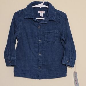 Cat & Jack Navy Denim Shirt